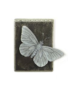 BLACK & WHITE BUTTERFLY BROOCH SMALL I