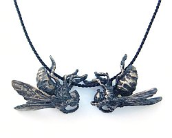 Solitary Wasp Pair - Pendant